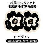 珪藻土バスマット 大判 風呂 足ふきマット 速乾 足拭きマット キッチンマット 珪藻土 滑り止め 浴室 洗面所 吸水 速乾 抗菌 滑り止め 北欧 脱衣所 吸水 ソフト