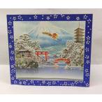 クリスマスカード　ミニサンタと富士山　和風ポップアップカード　海外向けカード　グリーティングライフ　　