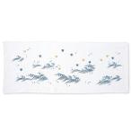 ガーゼ手拭い　 千鳥 ブルー　やさしい肌触り  手拭い　綿