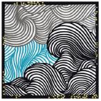 風呂敷 有職 Designed by 川島織物セルコン 綿三巾ふろしき 三巾 彩華波涛(サイカハトウ)綿100% 風呂敷 贈り物包み 海外 贈り物