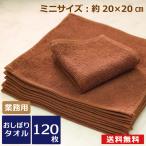 おしぼりタオル 業務用 20cm レピア織スレン染め 120枚セット ミニおしぼり タオル ハンドタオル タオルハンカチ 保育園 幼稚園 スポーツジム W040-4-10dz