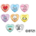 BT21 トレーディングハート型缶バッジ(全10種ランダム) Accessories