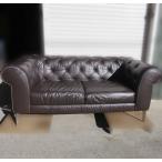 NATUZZI ITALIA 2 местный . диван * ширина 1800× глубина 860× высота 740mm * ORFEOorufeo натуральная кожа насыщенный коричневый metal ножек natsuji Италия 