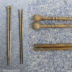  огонь палочки для еды 2 комплект комплект * длина 279mm,261mm латунь * чайная посуда зеленый синий ржавчина антиквариат retro старый инструмент уголь инструмент огонь .. огонь горшок .. обратная сторона 