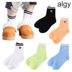 ショッピングアルジー ALGY　アルジー　【抗菌防臭】ハートロゴクルーソックス　19-21 cm 22-24 cm　3P対象　G254025
