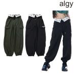 ショッピングアルジー ALGY　アルジー　ウエスト折り返し梨地カーゴパンツ　125-165cm　2025-05　G320915