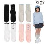 ALGY　アルジー　【抗菌防臭】3段ロゴクルーソックス　19-21 cm 22-24 cm　3P対象　G454906