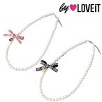 by LOVEiT/バイ ラビット ロゴリボンつきパール調ネックレス 2018AW 7884424