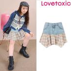 ショッピングlovetoxic ラブトキシック　lovetoxic　【LTXC】異素材ドッキングヘムミニスカート　140-160cm　2026-03　キッズ 子供服 女の子 ミニ丈  春夏　7761119