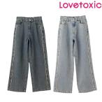 ショッピングlovetoxic ラブトキシック　Lovetoxic　フリンジデニムパンツ　140-160cm　2025-03　8351144
