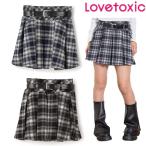 ラブトキシック　lovetoxic　【起毛】ベルトつきチェックプリーツスカート　140-160cm　2025-11　8353130