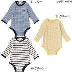 プティマイン　petit main　ボーダーロンパース　70ｃｍ 80ｃｍ　2023-01　9531528