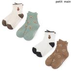 petit main　プティマイン　くまソックス2P　SS(11-13cm)S(13-15)M(16-18)L(18-20)　2025-11　9553415