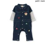 ショッピングpetitmain プティマイン　petit main　総刺しゅう衿つきカバーオール　70ｃｍ80ｃｍ　2025-11　9554521