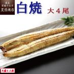 うなぎ 白焼き 国産 大155-180g×4尾 (大盛4人前) 送料無料 プレゼント 贈り物 母の日 父の日 2025 ギフト