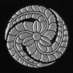 戦国武将 家紋 蒔絵シール 「三ツ藤巴」 銀