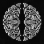 戦国武将 家紋 蒔絵シール 「大谷吉継 対い蝶」 銀