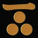 戦国武将 家紋 蒔絵シール 「毛利元就 一つ文字三つ星」 金