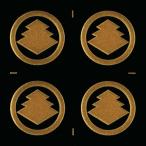 ショッピングアイコス シール 家紋 蒔絵シール 家紋ステッカー 「 丸に三階菱 」 金 24mm 4個付