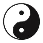 蒔絵 シール　「陰陽　黒」