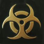 蒔絵 シール　「バイオハザード マーク　BIOHAZARD　金」