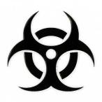  лакировка наклейка [ Vaio риск Mark BIOHAZARD чёрный ]