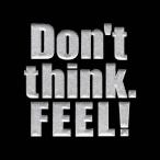 文字 蒔絵シール MOJI 「Don't think FEEL! 銀」