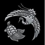 縁起物 蒔絵シール「鶴亀 銀 30mm」ケータイ スマホ　ステッカー シール iQOS アイコス  福を招く