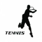  спорт лакировка наклейка [ теннис задний рука чёрный ]30mm