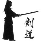  спорт лакировка наклейка [ kendo средний уровень. конструкция . чёрный ]30mm