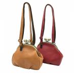 ショッピングがま口 【日本製レザーバッグ】キューズ 本革×がま口ミニショルダーバッグ 安定の品質 女性らしいシルエット かわいい オススメ +[栃木レザー] 日本製 キーストラップ