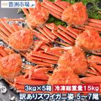 訳あり ズワイガニ 姿 合計15kg前後 25〜35尾 3kg×5箱 冷凍ゆでがに 本ズワイガニ ボイル冷凍 ズワイ蟹 ずわいがに かに カニ 蟹 ずわい蟹 豊洲市場