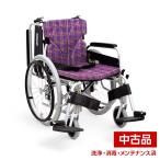 [ б/у ] Kawamura cycle KA822-42B для самостоятельного передвижения самодвижение фиолетовый средний пол высокий пол M H инвалидная коляска инвалидная коляска сиденье ширина 42 42 KA800 серии уход складной модуль собственный .