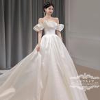 ウェディングドレス aラインドレス ウエディングドレス 二次会 花嫁 パーティードレス 披露宴 ブライダル 結婚式 ロングドレス 白 オフショルダー