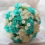 ウエディングブーケ ブートニア 安い 結婚式 ブーケ 花嫁 アレンジメント 披露宴 ウェディング用 ローズ 造花 ブライダルブーケ 手作り