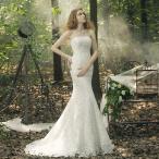 ウェディングドレス マーメイドライン マーメイドドレス 安い 花嫁 ロングドレス 披露宴 フォトウェデイング 二次会 ブライダル 結婚式 バックレス 大きいサイズ