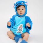 ショッピングスティッチ Disney ディズニー 長袖たまごオール 帽子付き スティッチ フリース 70-80cm ベビーザらス限定