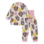 ショッピングミニー Disney ディズニー 珊瑚フリースパジャマ ミニー 総柄 ピンク×100cm