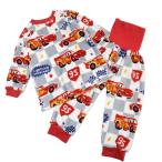 Disney ディズニー 珊瑚フリースパジャマ カーズ 総柄 レッド×110cm