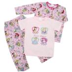 ディズニー 長袖前開きパジャマ＋半袖Ｔシャツセット プリンセス ピンク×100cm ベビーザらス限定