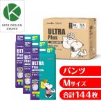 ショッピングスヌーピー ULTRAPlus ウルトラプラス スヌーピー Mサイズ（6〜12kg）144枚（48枚x3パック）箱入り 【ウルトラプラス パンツタイプ ベビーザら
