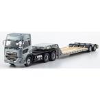 【★カタログ】 京商オリジナル 1/43 UD Quon GW 6x4 トラクター(シルバー)＋日本トレクス 重機運搬用セミトレーラ(グレー) セット(各1台)　送料無料