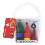 はじめてのお絵描きクレヨン　ベビーコロール　Baby Color　ブンチョウ　ベーシックアソート　6色セット　日本製
