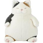 5月下旬再入荷予定　抱き枕 ねこ肯定感 みけねこのさんま Lサイズ　全長約38cm　ぽっちゃり猫の抱き枕　ねこぬいぐるみ　ふかふか触感　猫雑貨　送料無料