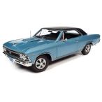 American Muscle 1/18 1966 シェビー シェベル SS396 ブルー/ブラック 完成品ダイキャストミニカー AMM1282　送料無料