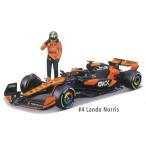 Bburago 1/24 マクラーレン F1 チーム MCL38(2024) No.4 L.ノリス ドライバーフィギュア付(ウィンドウボックス) BUR28040N 送料無料