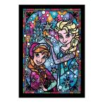 ジグソーパズル ぎゅっと266ピース アナと雪の女王 アナ&amp;エルサ ステンドアート 18.2x25.7cm DSG-266-753　送料無料