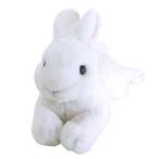 ショッピングうさぎ ひざうさぎ ぬいぐるみ ホワイト 動物 アニマル 全長37cm　送料無料