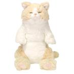 ひざねこ すやすや ぬいぐるみ クリーム 高さ約47cm P-6472 送料無料