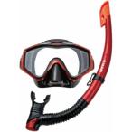 スノーケルマスクセット レギュラー 12歳〜大人用 シャイニーレッド SM-120　送料無料　新品